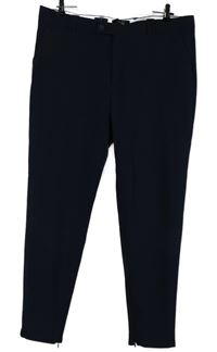 Pánské tmavomodré slavnostní kalhoty 2X vel. 34