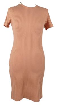 Dámske staroružové rebrované šaty Primark