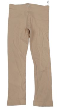 Světlerůžové žebrované legíny 