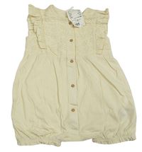 Světlebéžový kraťasový overal s madeirou H&M