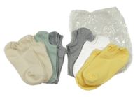 Nové - 8x - Farebné rebrované členkové ponožky