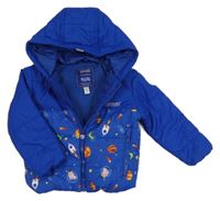 Modrá šusťáková zimní bunda s Tomíkem a kapucí Regatta