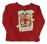 Červené tričko s Mickeym a přáteli Disney