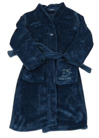 Tmavomodrý chlpatý župan Alive