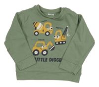 Khaki mikina s bagrami