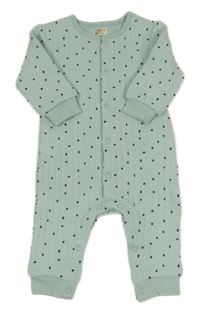 Mentolový bodkovaná ý prešívaný overal