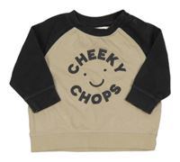 Tmavošedo-béžová mikina s nápisom Nutmeg