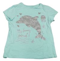 Belasé tričko s delfínom