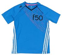 Modré funkčné športové tričko Adidas