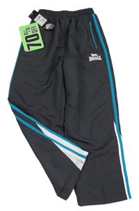 Nové - Šedé šusťákové podšité klahoty s logem Lonsdale