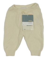 Nové - Smotanové vzorované pletené nohavice Ergee