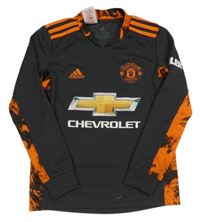Tmavošedo-oranžové funkční fotbalové triko Manchester United Adidas