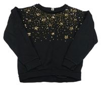 Čierna mikina s flitrami Tu