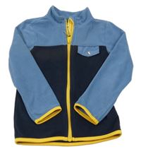 Tmavomodro-modrá fleecová propínací mikina Tchibo