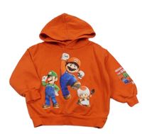 Červená mikina s Máriem a kapucňou H&M