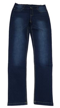 Tmavomodré šisované skinny rifle Destination 