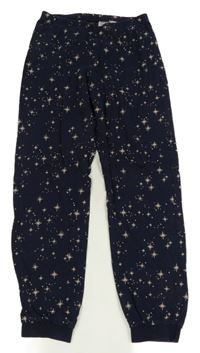 Tmavomodré pyžamové kalhoty s hvězdičkami H&M