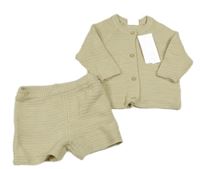 Nové - 2set - Béžový prepínaci svetr + kraťasy F&F