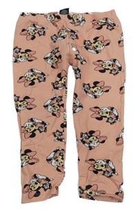 Světlerůžové legíny s Minnie Disney 