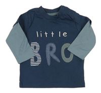 Tmavomodro-modré triko s nápisem Nutmeg