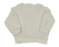 Smotanová vzorovaná mikina s klokankou Matalan