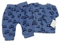 Nové - 2set - Modrá fleecová mikina s auty + kalhoty Matalan