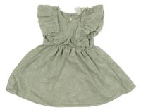 Sivé kvietkovane šaty s volánikmi Shein