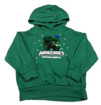 Zelená mikina Minecraft s překlápěcími flitre a kapucňou