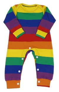 Barevný pruhovaný overal 