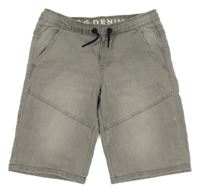 Šedé riflové teplákové kraťasy C&A