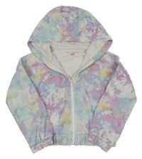 Barevná propínací batikovaná propínací mikina s kapucí F&F