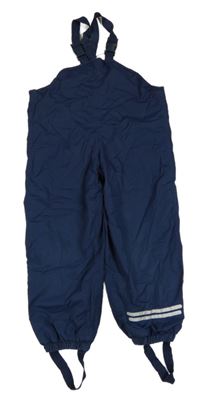 Tmavomodré šusťákové podšité laclové kalhoty Tchibo