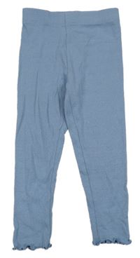 Modrošedé rebrované legíny Primark