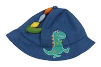 Modrý klobouk s dinosaurem 