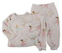 Světlerůžové plyšové pyžamo s vílami Primark
