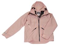 Svetloružová šušťáková športová bunda s kapucňou Decathlon