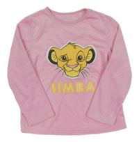 Svetloružová plyšová mikina so Simbou Primark