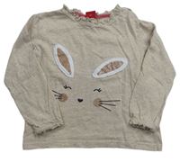 Béžové melírované tričko so zajačikom S. Oliver