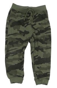 Kaki-čierne army tepláky PRIMARK