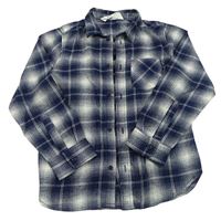 Tmavomodro-bílá kostkovaná košile H&M