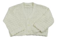 Smotanový ažurový prepínaci oversize sveter M&S