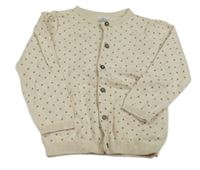 Světlebéžovo-smotanový melírovaný bodkovaná ý prepínaci sveter F&F