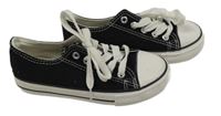 Nové - černo-bílé textilno/gumové tenisky DESUN vel. 32