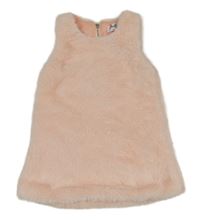 Světlerůžové chlupaté podšité šaty Pretty baby