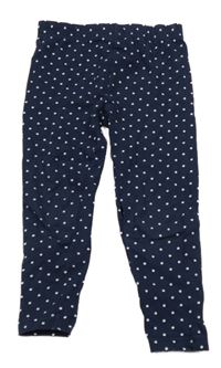 Tmavomodré bodkovaná é legíny Kiki&Koko