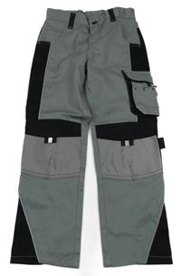 Šedo-černé pracovní kalhoty s kapsou TopCraft