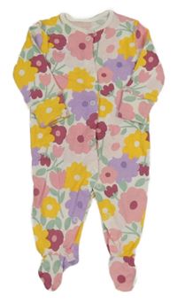 Bílý overal s kytičkami Matalan