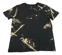 Černo-béžové skvrnité tričko H&M