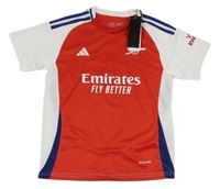 Nové - červeno-tmavomodro-bílý funkční fotbalový dres Adidas