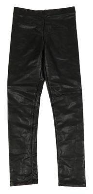 Černé koženkové legíny H&M